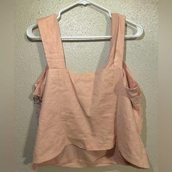 Express Linen Ruched Crop Top - Picture 8 of 8
